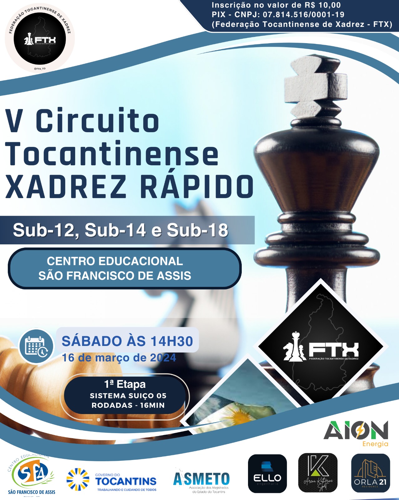 Curso de Arbitragem e Organização de Eventos de Xadrez – Parceria